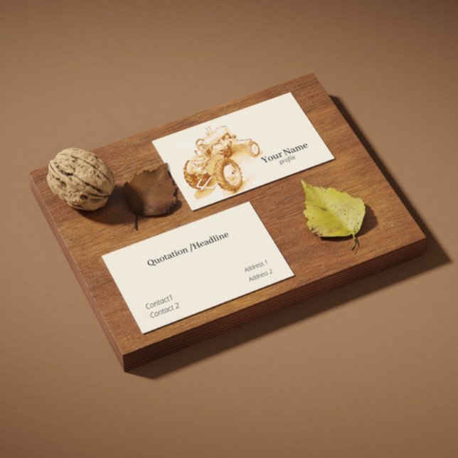 Antique  tractor -watercolor business card (Creator Uploaded)