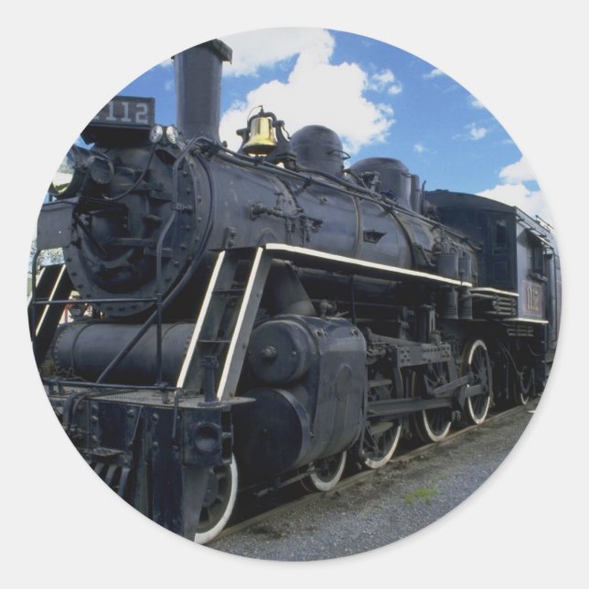 Antique Train Classic Round Sticker (Front)