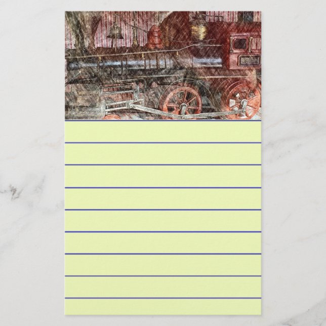 Antique Train Stationery (Front)