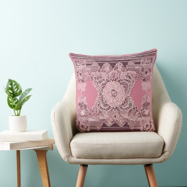 Antique & Tribal in Pink AI art  Cushion (Chair)