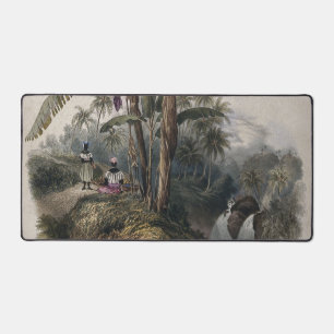 Antique Tropical Banana Tree Forest Vintage Bota Desk Mat