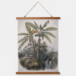 Antique Tropical Banana Tree Forest   Vintage Bota Hanging Tapestry