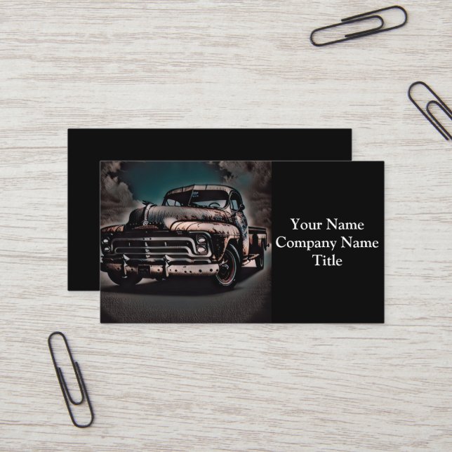 Antique Truck - A Timeless Classic Business Card (Front/Back In Situ)
