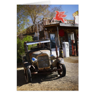 Antique truck at general store in the American