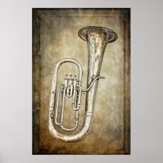 ANTIQUE TUBA POSTER