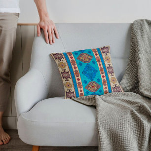 Antique Turkish Carpet Kilim Rug Cushion