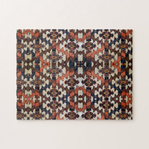 Antique Turkoman Yomut Oriental Rug Design Jigsaw Puzzle