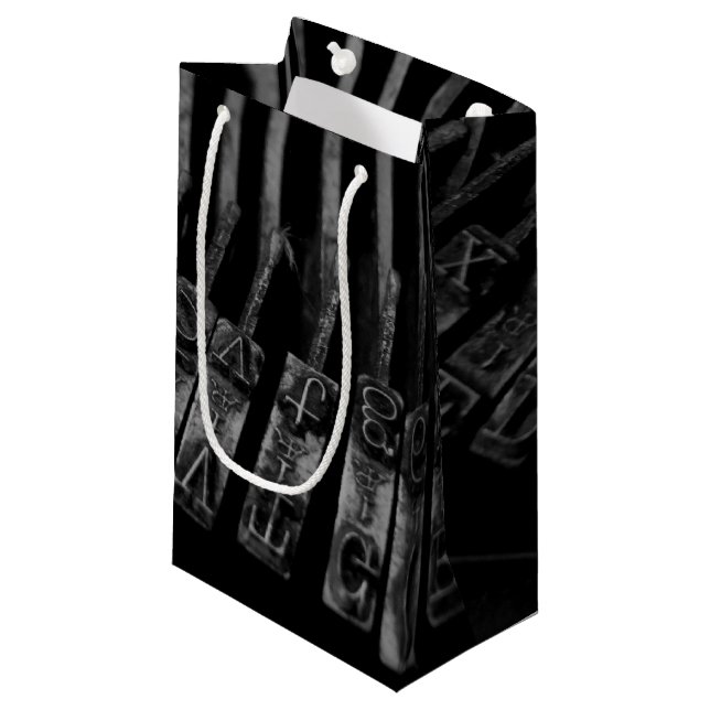 Antique typewriter gift bag for writers (Front Angled)