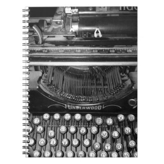 Antique typewriter notebook