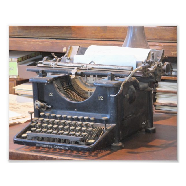 Antique Typewriter Photo Print (Front)