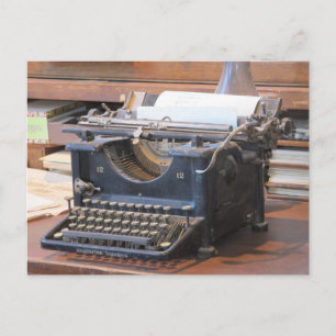 Antique Typewriter Postcard