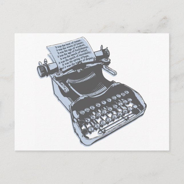 Antique typewriter postcard (Front)