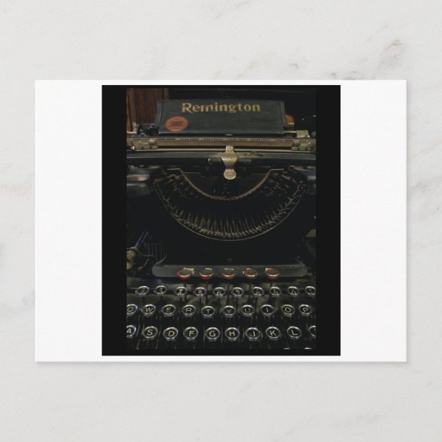 Antique Typewriter Postcard (Front)