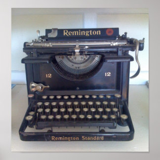 antique typewriter poster