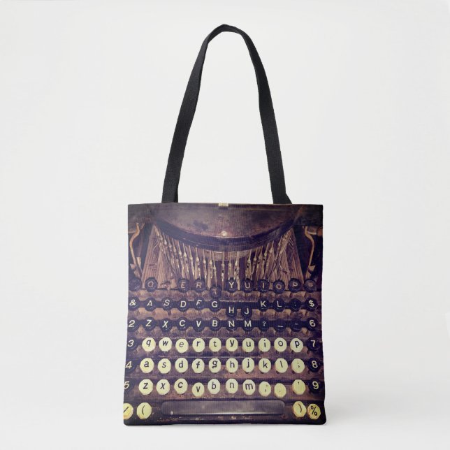 Antique Typewriter Tote Bag (Front)