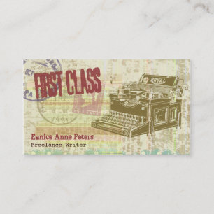 Antique Typewriter Vintage Ephemera Business Card
