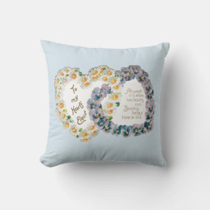 Antique Valentine Bouquet Heart Cushion