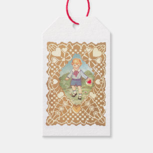 Antique Valentine Boy Heart Gift Tags