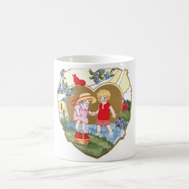 Antique Valentine Coffee Mug (Center)