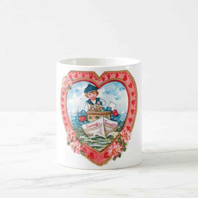 Antique Valentine Coffee Mug (Center)