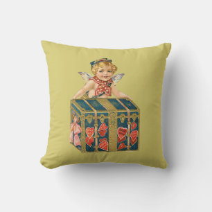 Antique Valentine Cupid Cushion