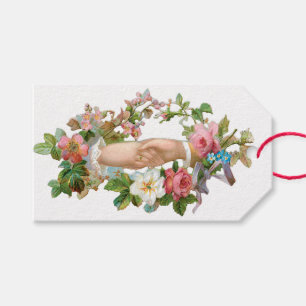 Antique Valentine Flower Gift Tags