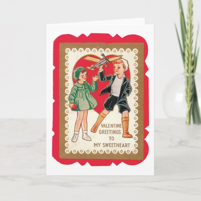 Antique Valentine Holiday Card (Front)