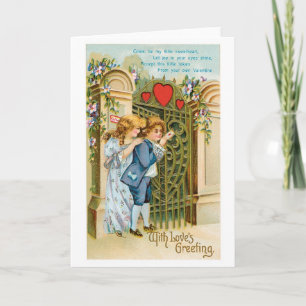 Antique Valentine Holiday Card