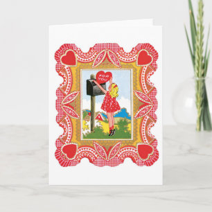 Antique Valentine Holiday Card