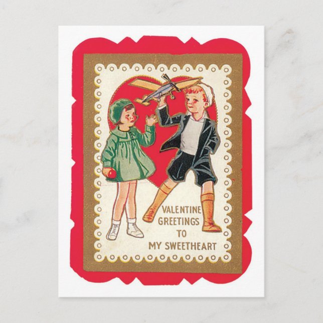 Antique Valentine Holiday Postcard (Front)