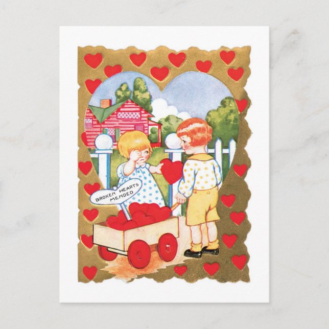 Antique Valentine Holiday Postcard (Front)