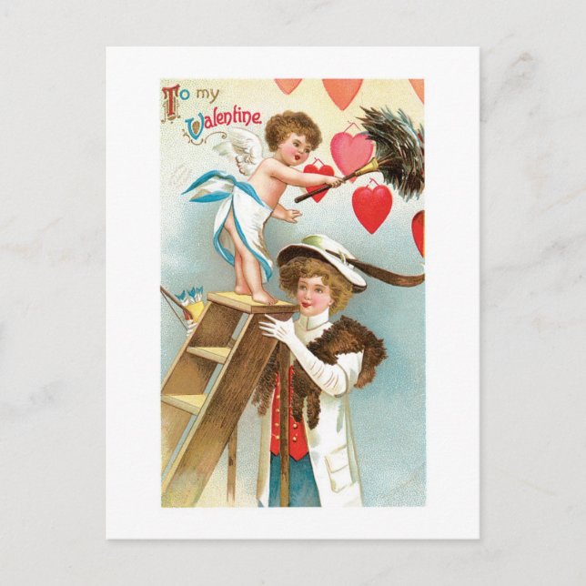 Antique Valentine Holiday Postcard (Front)