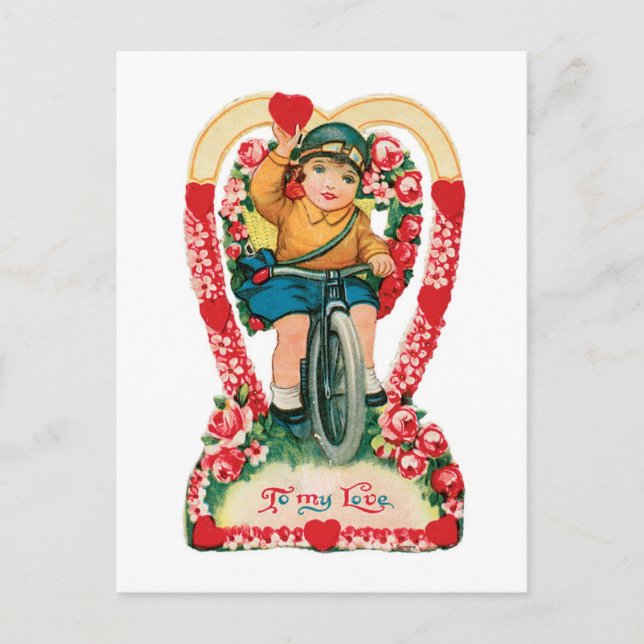 Antique Valentine Holiday Postcard (Front)
