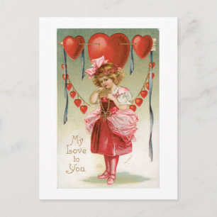 Antique Valentine Holiday Postcard