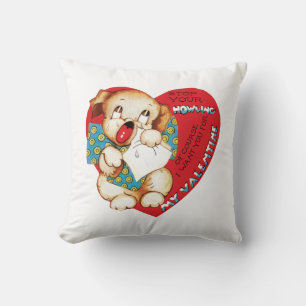 Antique Valentine Puppy Cushion