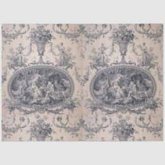 Antique Victoria Toile blue and white decouopage Tissue Paper