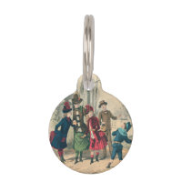 Antique Victorian Children Play Ball 1880 Winter