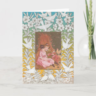 Antique VIctorian Era Valentine's Day Card, 1876 Card