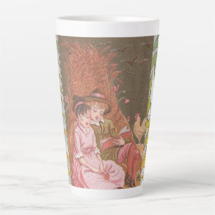 Antique VIctorian Era Valentine's Day Card, 1876 Latte Mug