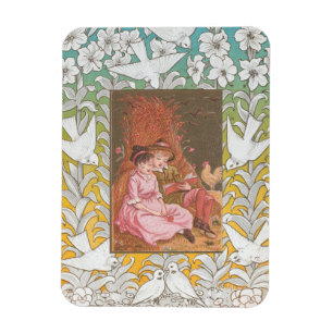 Antique VIctorian Era Valentine's Day Card, 1876 Magnet