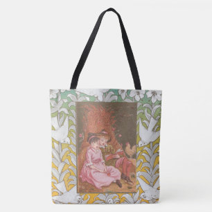 Antique VIctorian Era Valentine's Day Card, 1876 Tote Bag