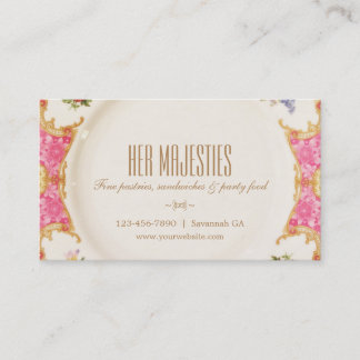 Antique Victorian High End Catering Business Card