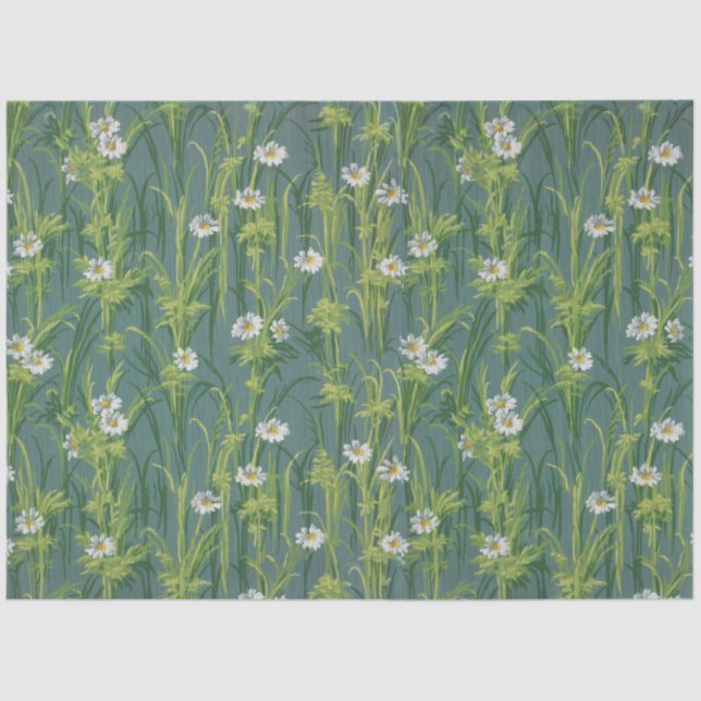 Antique Victorian Vintage Flower Pattern Tissue Paper (Front)