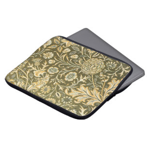 Antique Victorian William Morris Garden Flowers Laptop Sleeve