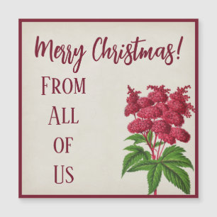 Antique Vintage Christmas Red Spiraea Palmata