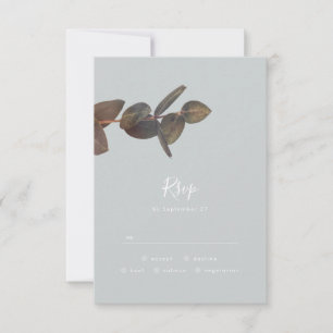 Antique Vintage Eucalyptus RSVP response Card