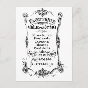 Antique Vintage French Ad Postcard