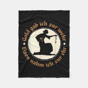 Antique Vintage German Gold Emblem Silhouette Quot Fleece Blanket