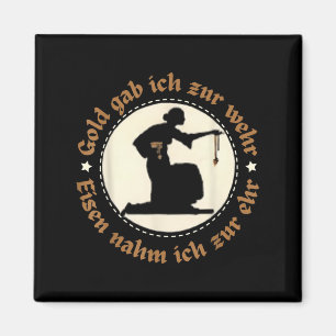 Antique Vintage German Gold Emblem Silhouette Quot Magnet