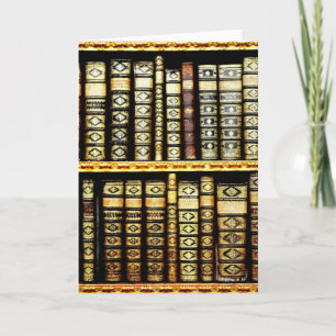 Antique Vintage Leather books Pattern Card